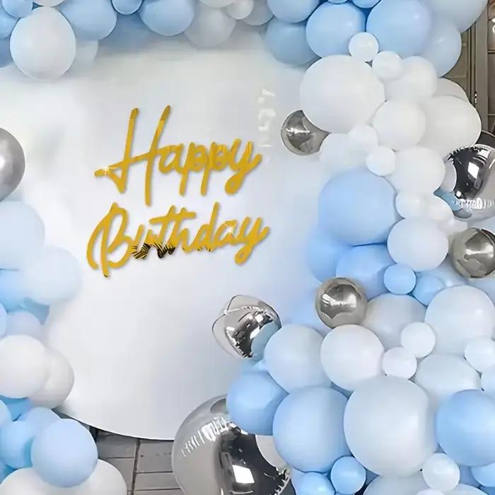 Autocollant Mural Miroir Acrylique Joyeux Anniversaire pour Décoration de Chambre