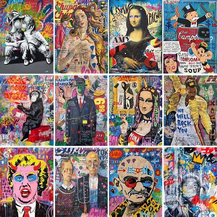 Banksy Graffiti Street Art Canvas