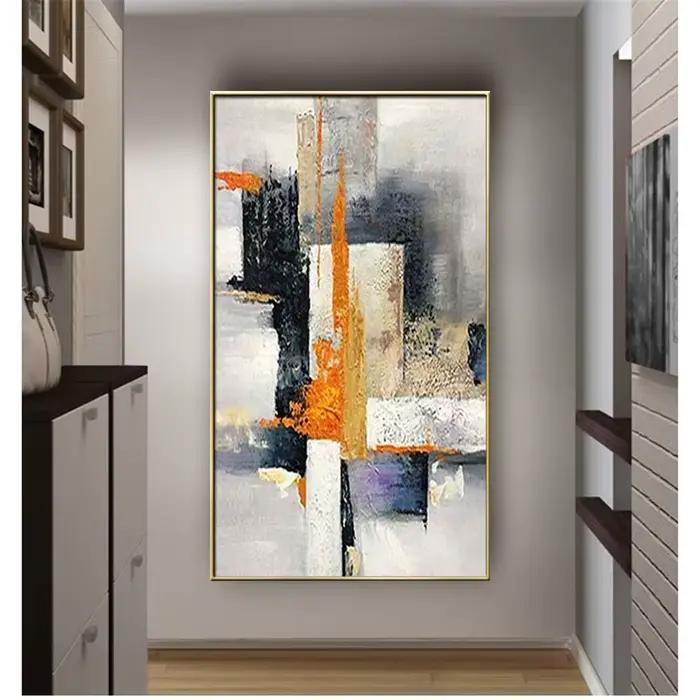 Peinture à l'huile abstraite peinte à la main sur toile