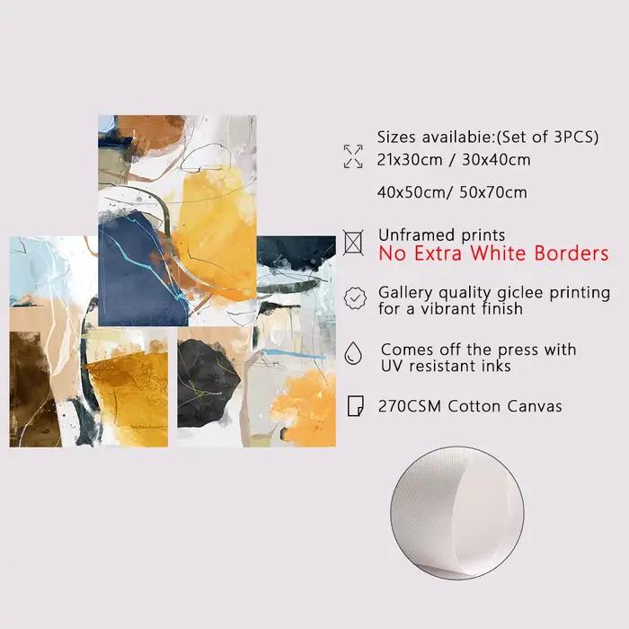 Toile géométrique aquarelle sans cadre