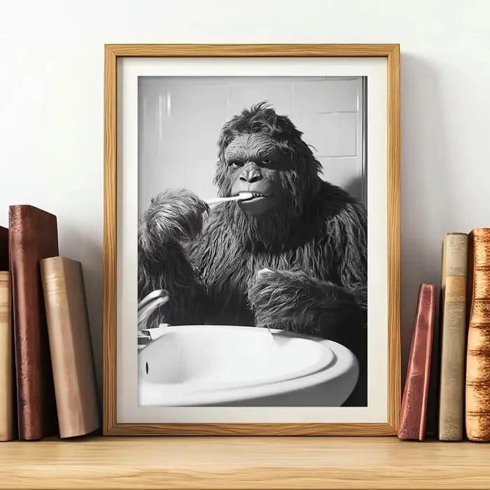 Affiche d'art Animal à brosser les dents