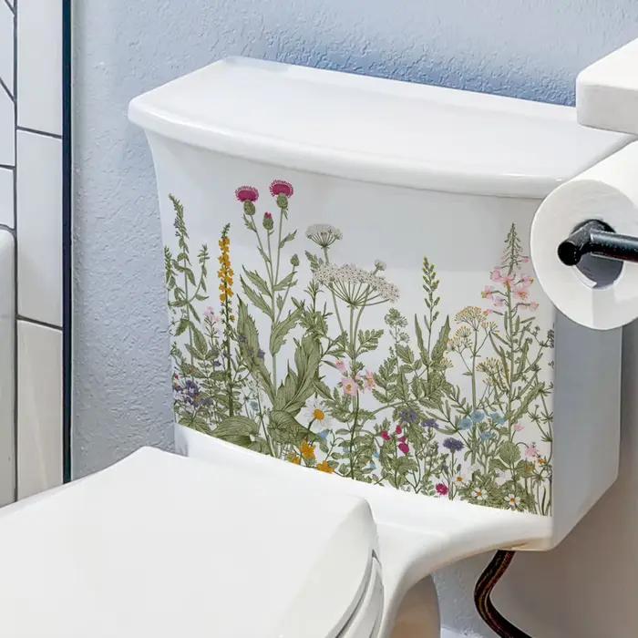 Autocollant mural de plantes vertes variées et fleurs
