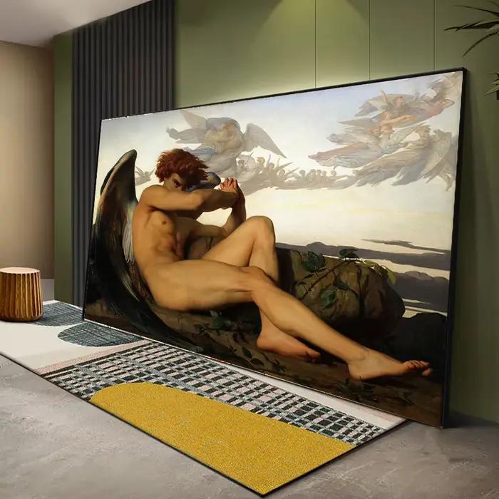 Ange déchu par Alexandre Cabanel imprime sur toile peinture murale Art célèbre Picrure pour salon artistique décor à la maison affiche