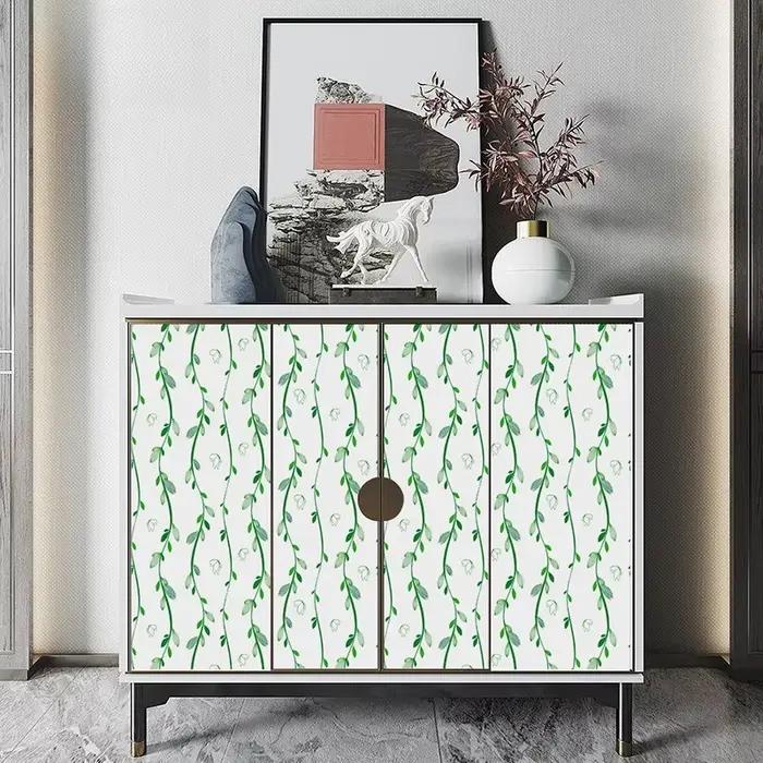 Papier peint adhésif pour mur-motif de fleurs orientales