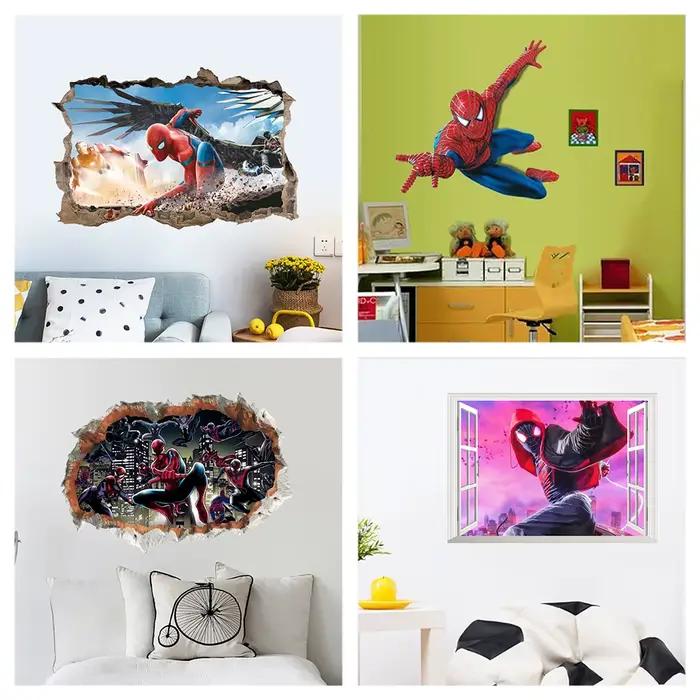 Autocollants muraux Spiderman Super Heroes pour enfants