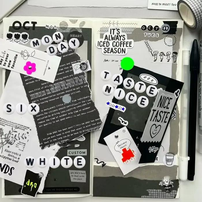 126 autocollants de lettres de l'alphabet