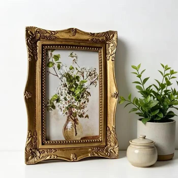 Cadre Photo rétro, Mini cadre Photo orné Antique pour affichage table