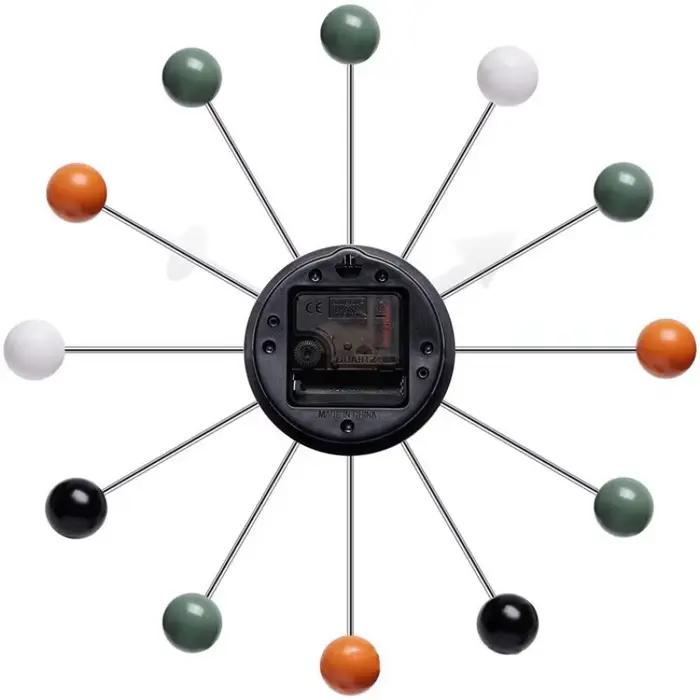 Horloge murale moderne silencieuse sans tic-tac 13 pouces couleur Pop horloges boule décoratives pour salon cuisine