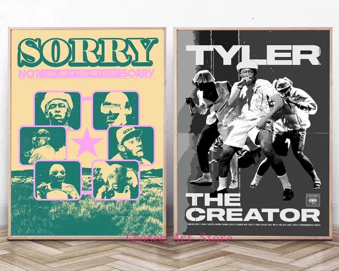 Affiche rétro de rappeur Tyler le créateur de musique