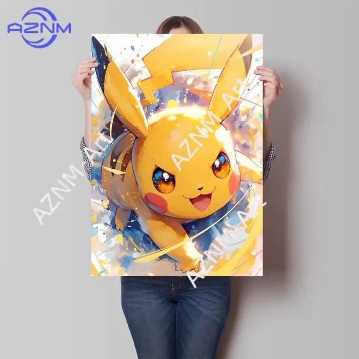 Peintures décoratives à l'aquarelle Pokémon Pikachu Gengar