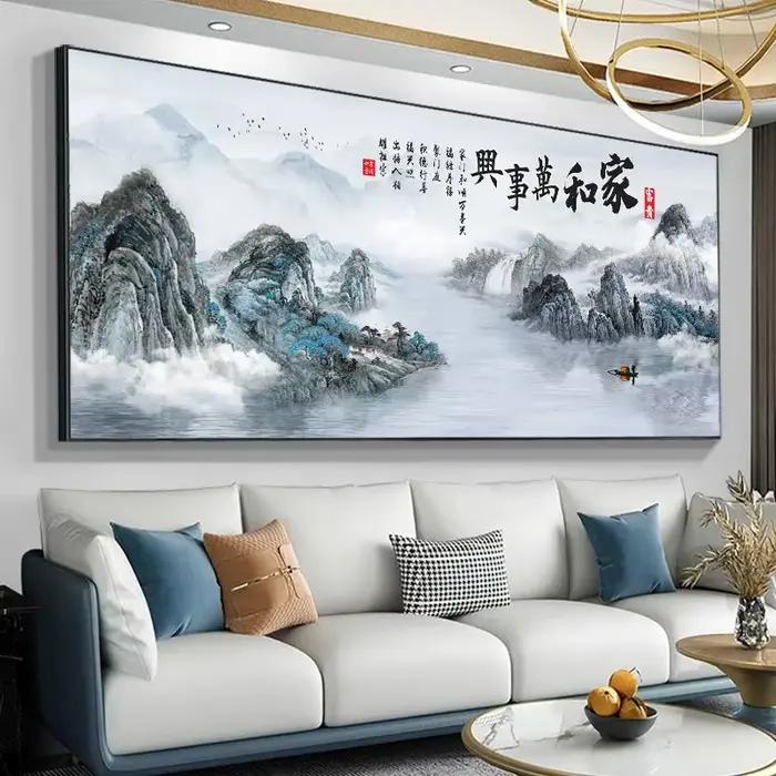 Peinture d'art de paysage de style chinois Wanshixing