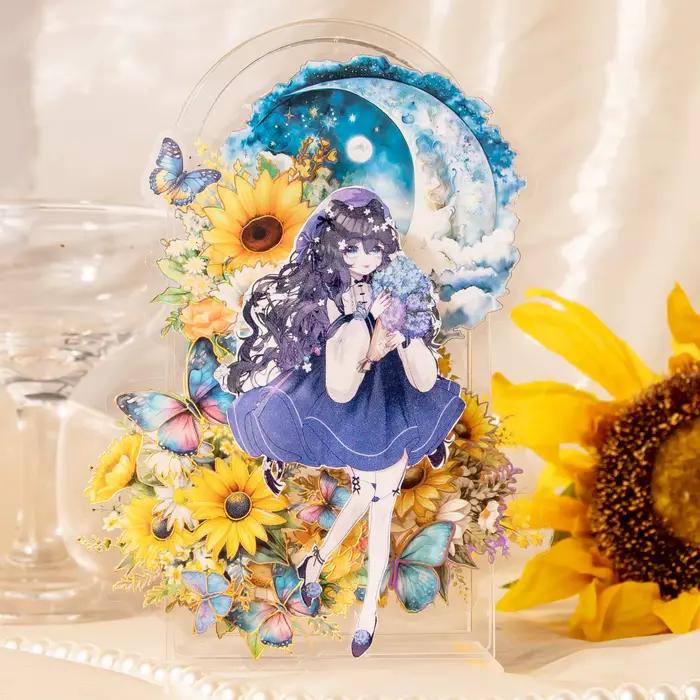 30 autocollants décoratifs en PET Série Soleil du Matin Tournesol pour DIY Scrapbooking Journal Collage Papeterie