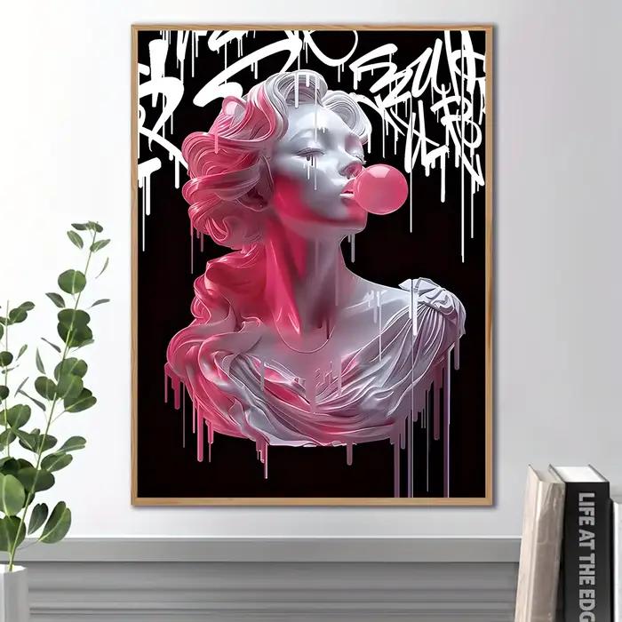 Toile de ballon soufflant de fille rose Chic