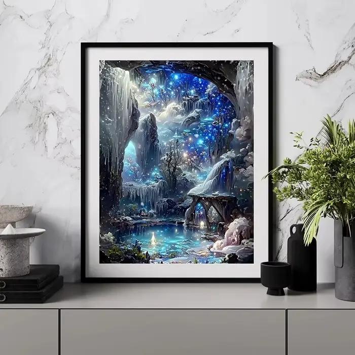 Peinture diamant paysage
