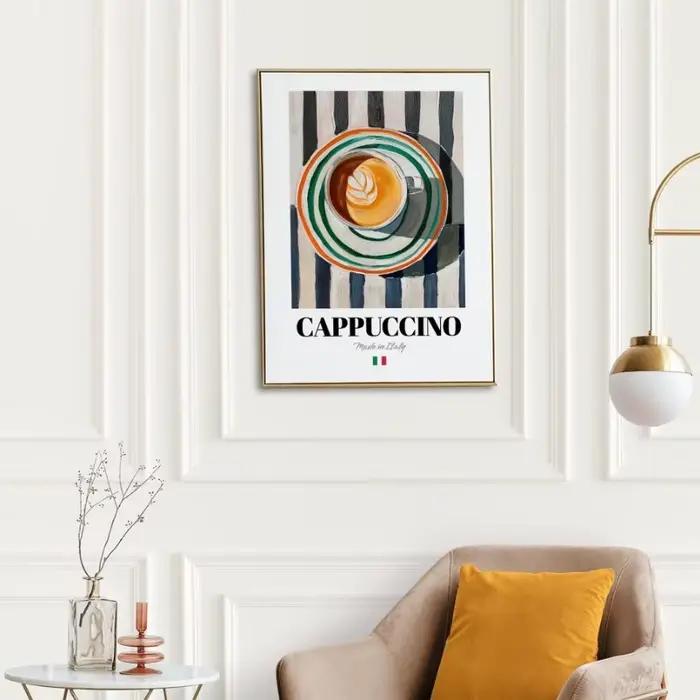 Affiche colorée de nourriture italienne