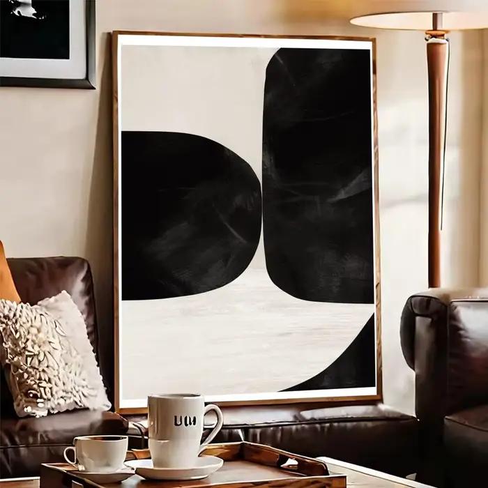 Affiche de ligne noire et blanche