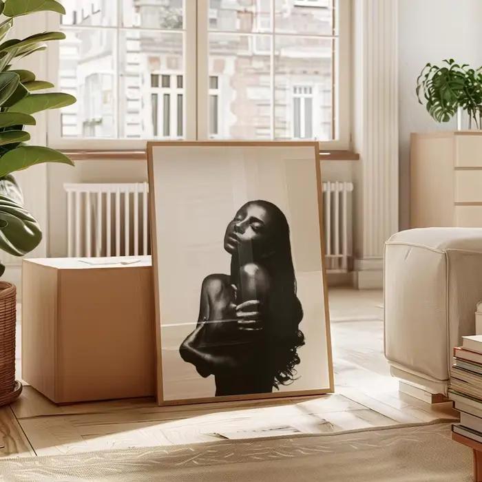 Peinture sur toile avec College de musicien en noir et blanc