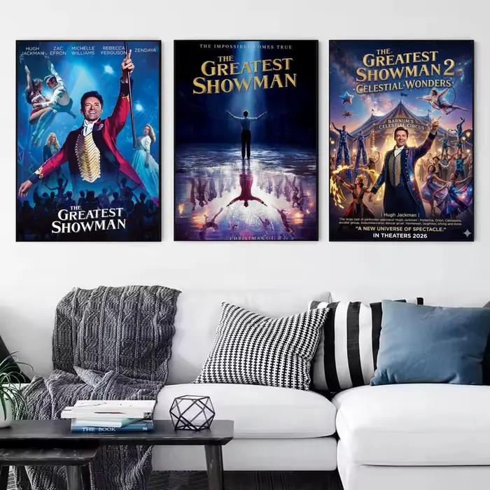 Affiche du film T-The Greatest Showman, impression artistique murale esthétique moderne, affiche minimaliste, décoration de chambre à coucher, salon, décoration de la maison, cadeau