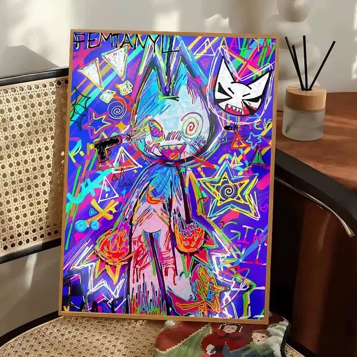 Affiche d'art autocollante amusante et mignonne F-Femtanyl