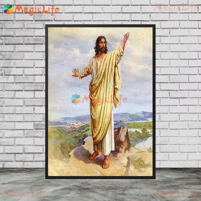 Peinture sur toile avec apogâts croisés