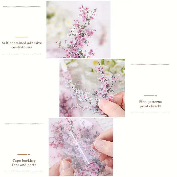 Autocollant imperméable Vintage plante fleurs PET