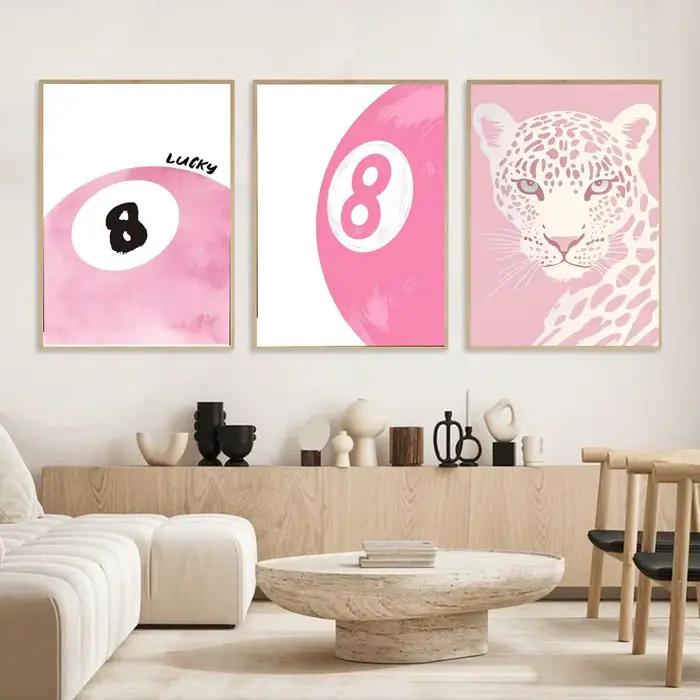 Affiche de décoration à motif rose