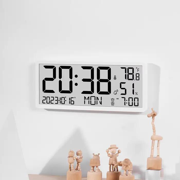 Horloge murale numérique LCD créative pour salon