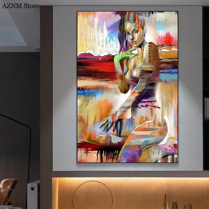 Affiche abstraite Sexy pour femme nue