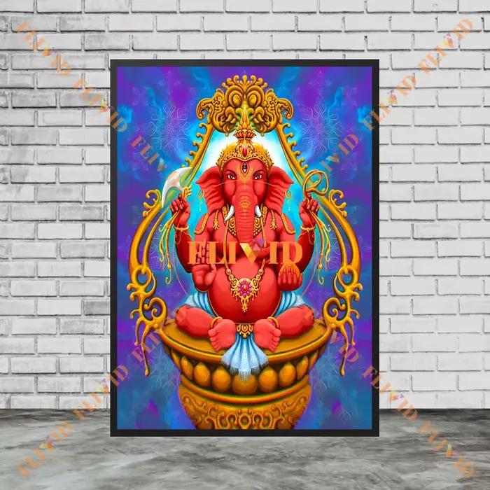 Narasimha l'incarnation de Vishnu Garnesh Hanuman affiche images murales pour décor d'église mur Art toile peinture sans cadre