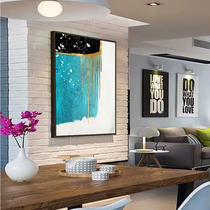 Peinture à l'huile abstraite peinte à la main sur toile