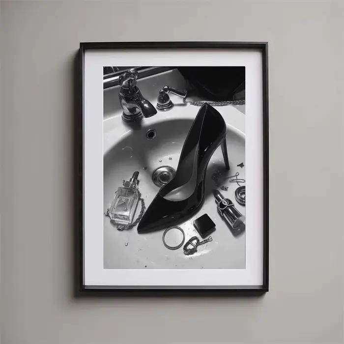Burlesque Art rétro Glamour Pinup Girl Vintage esthétique inspiré Cabaret Style décoration de luxe photo noir et blanc
