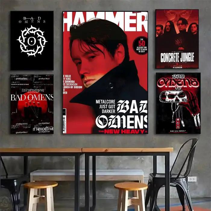 B-Bad Omens – affiche de bande métallique avec imprimés