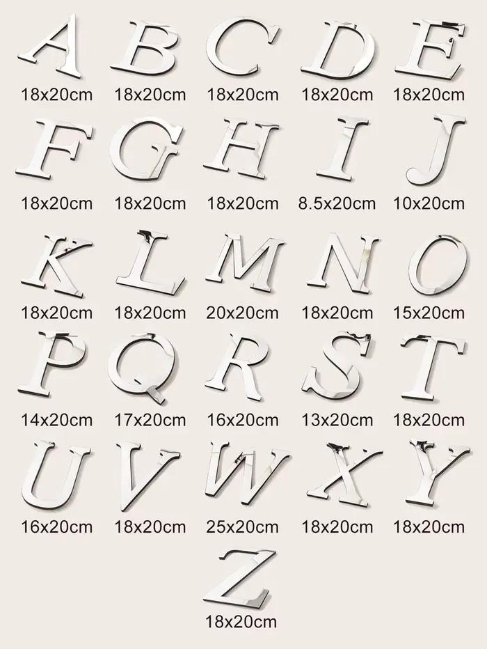 Lettres Anglaises 3D de Grande Taille de 20cm