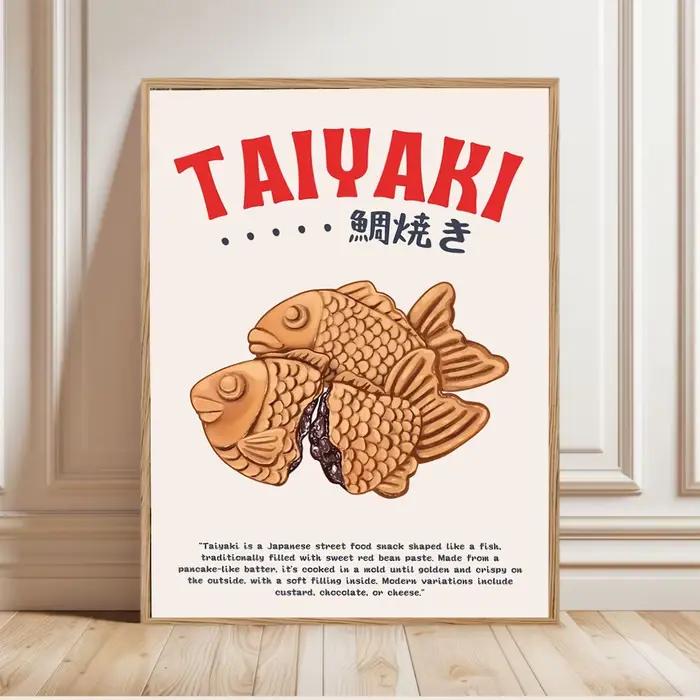 Affiche d'illustration de la cuisine japonaise