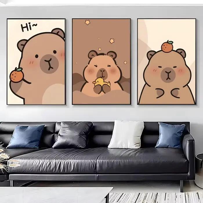 Capybara – affiche d'animal mignon