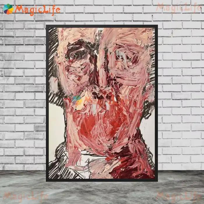 Affiche nordique avec visage flou pour homme