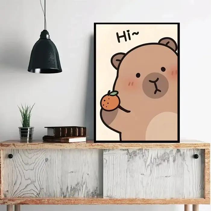 Capybara – affiche d'animal mignon