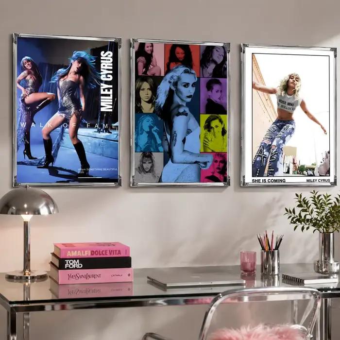 Affiche autocollante de la chanteuse M-Miley C-Cyrus