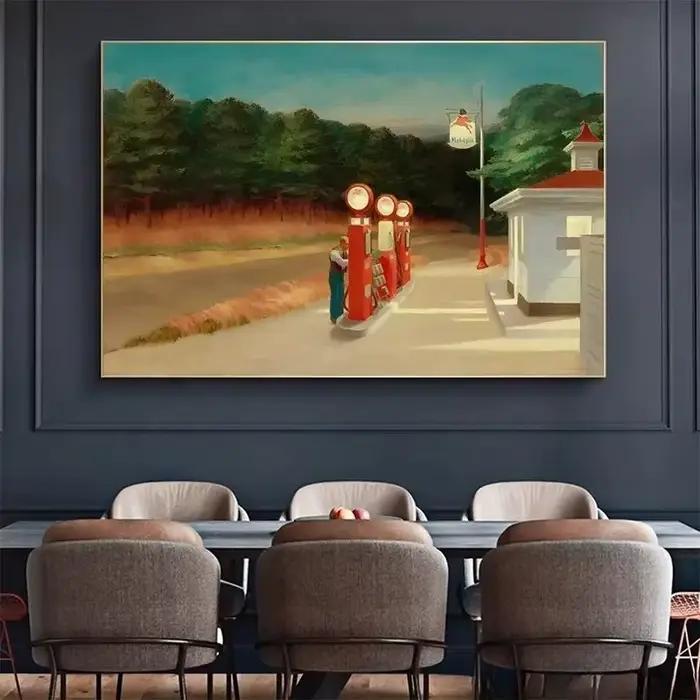 Affiche Edward Hopper, images modulaires de personnes au soleil