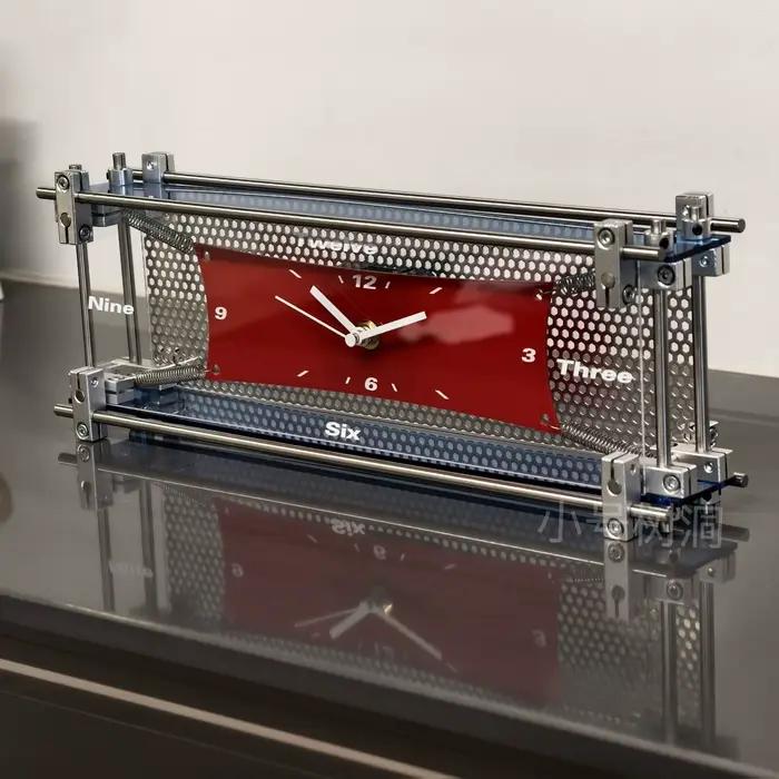 Horloge de cerf-volant à axe optique industriel minimaliste en acrylique Transparent Original