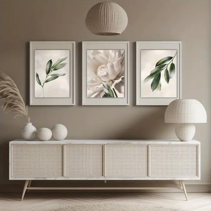 Art mural moderne pour la chambre - Art mural botanique minimaliste
