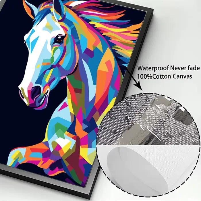 Abstrac – peinture sur toile d'animaux sauvages colorés