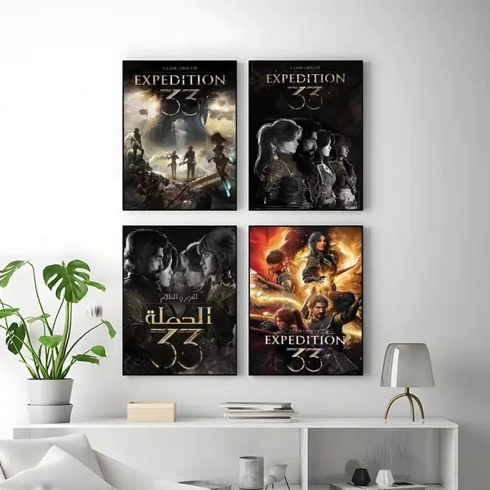 Jeu C-Clair Obscur E-Expedition 33 Affiche HD Décoration murale polyvalente et étanche Auto-adhésive Parfaite pour n'importe quelle pièce et cadeau idéal