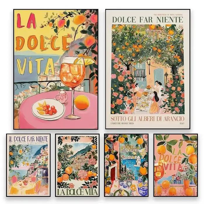 Spritz La Dolce Vita Lemon Italie Affiches de voyage et impressions