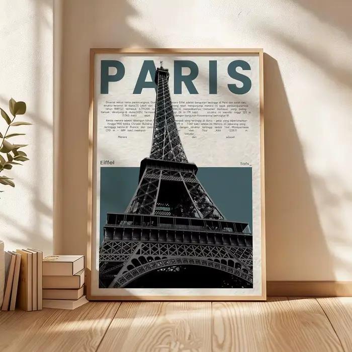 Affiches de lieux emblématiques de Paris et de Dubaï pour la maison