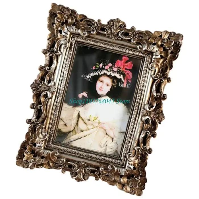 R53F – cadre Photo Vintage orné Antique, cadre Photo à l'ancienne, décoration maison, galerie photos, Art
