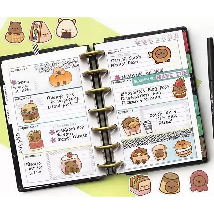 206 autocollants Capybara - Idéal pour la décoration DIY sur les bagages