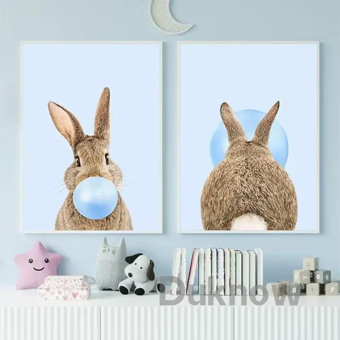 Décor de chambre de fille lapin