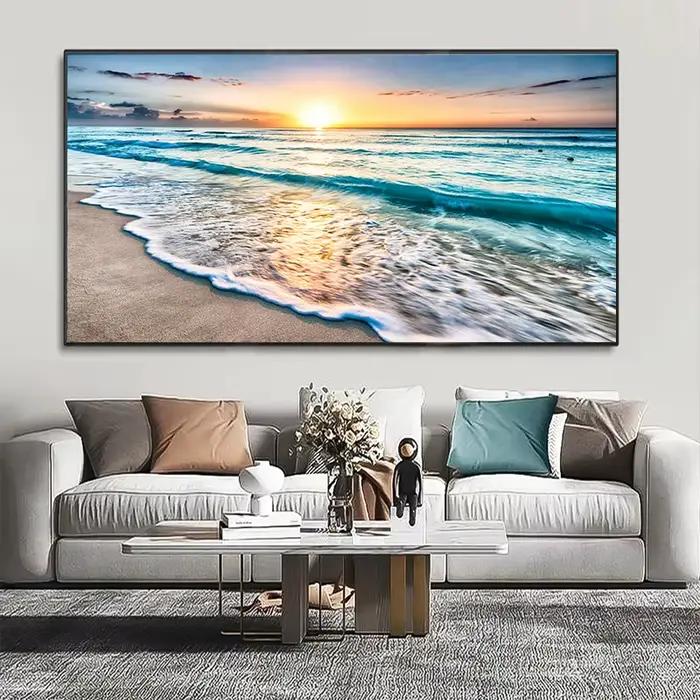 Affiches d'art murales de coucher de soleil de plage moderne