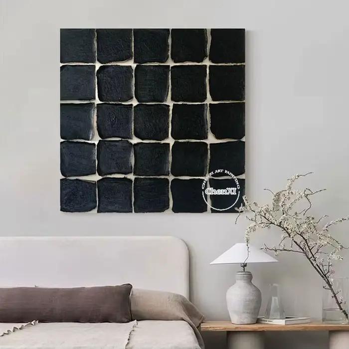 Peinture à l'huile abstraite faite à la main sans cadre
